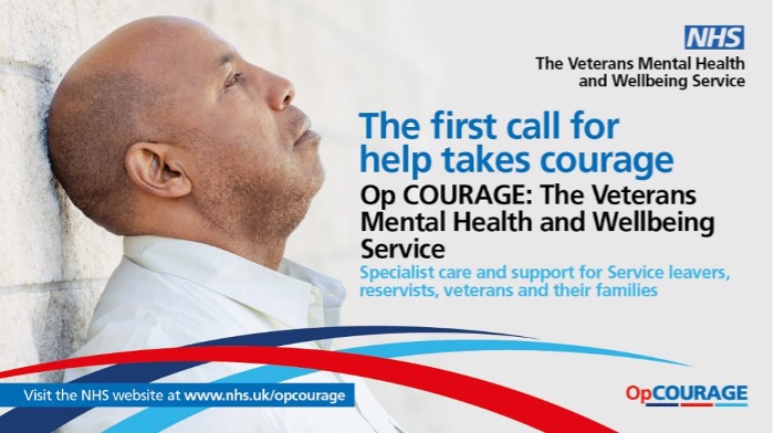 The first call for help takes courage.  If you or someone you know is struggling with their mental health or wellbeing, expert help is available from Op COURAGE: The Veterans Mental Health and Wellbeing Service.